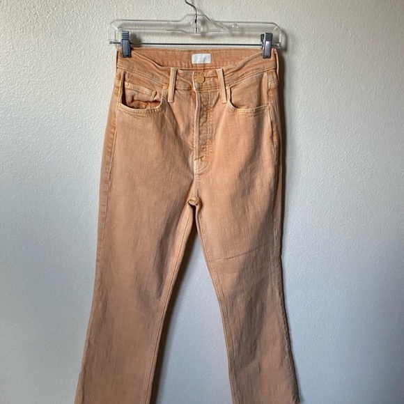Mother Women’s The Tripper Straight Jeans Peach Size 24 Cropped High Rise - Picture 4 of 11